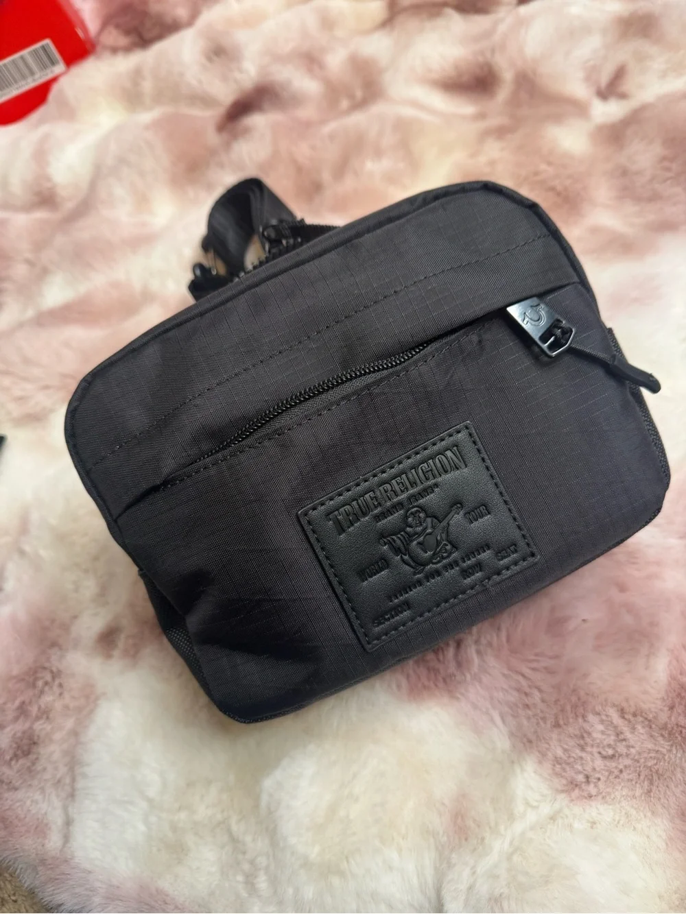 True Religion Black Men's Crossbody Belt Bag
